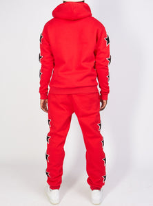 Sweatsuit - Star Set - Red - LLSET108