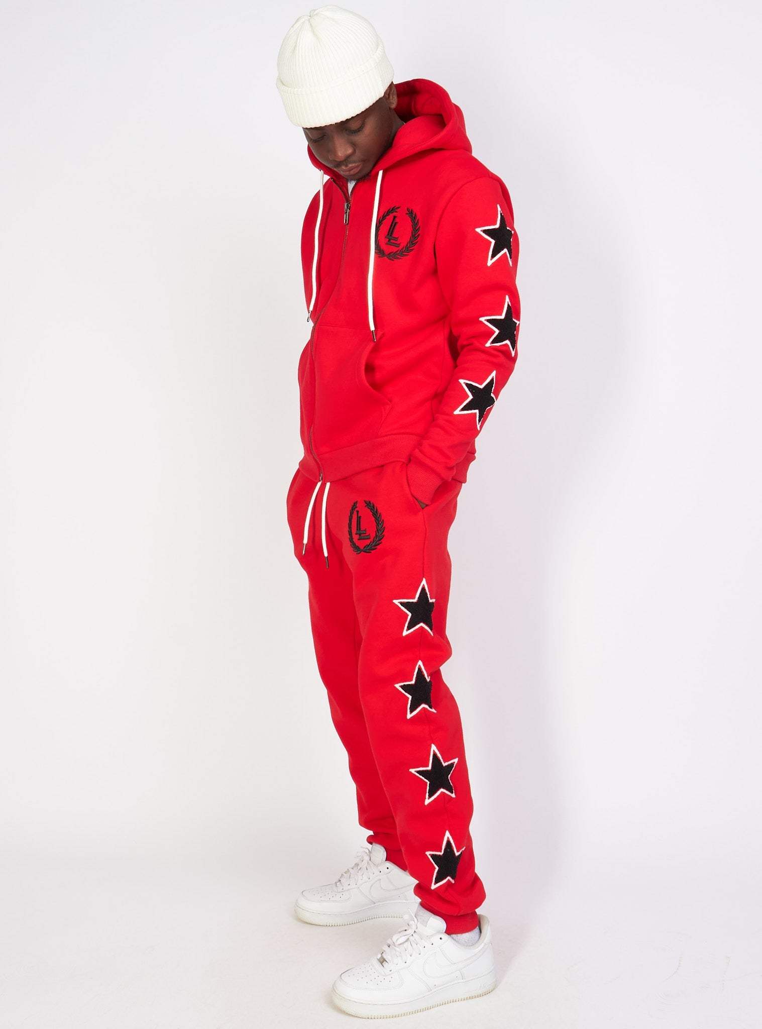 Sweatsuit - Star Set - Red - LLSET108