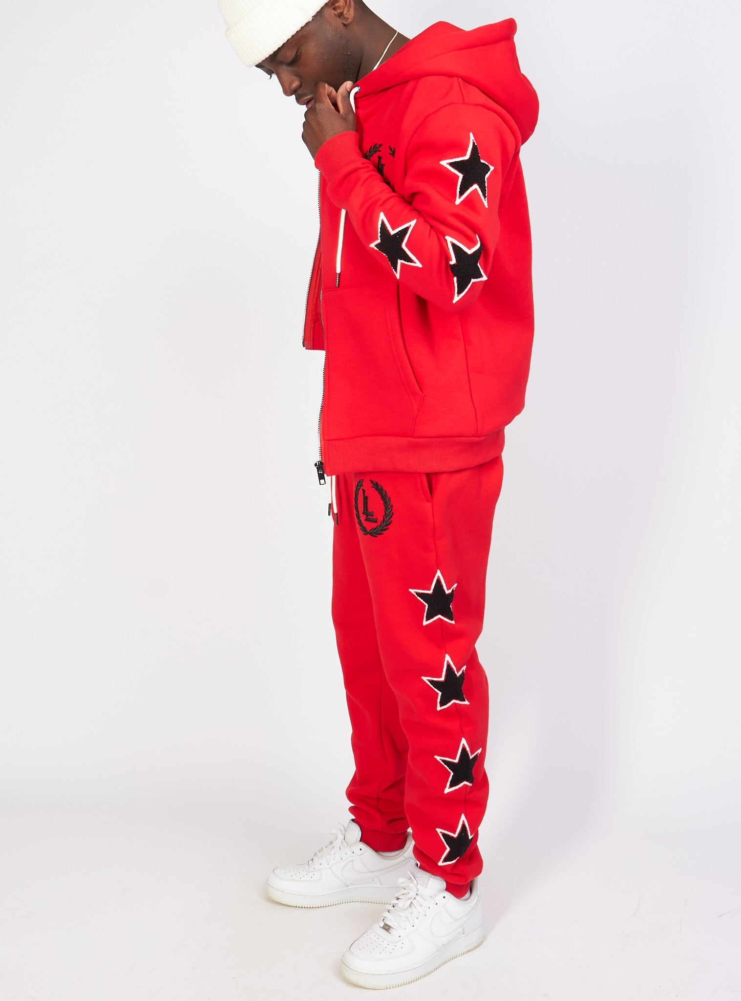 Sweatsuit - Star Set - Red - LLSET108