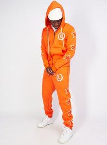 Sweatsuit - Star Set - Orange - LLSET109