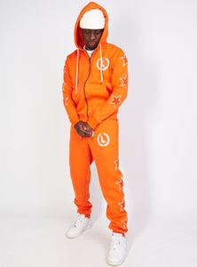 Sweatsuit - Star Set - Orange - LLSET109