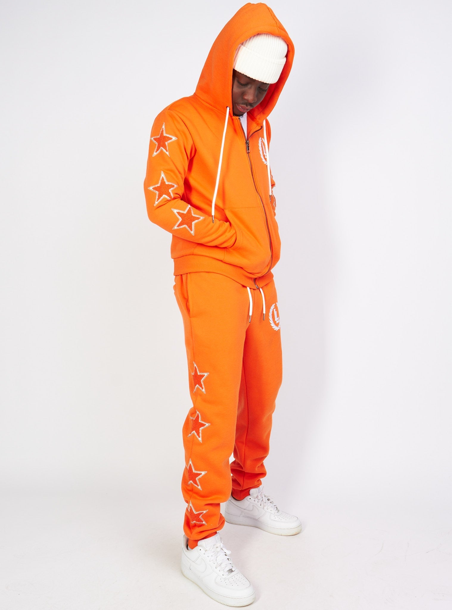 Sweatsuit - Star Set - Orange - LLSET109