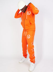 Sweatsuit - Star Set - Orange - LLSET109