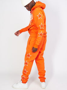 Sweatsuit - Star Set - Orange - LLSET109