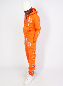 Sweatsuit - Star Set - Orange - LLSET109