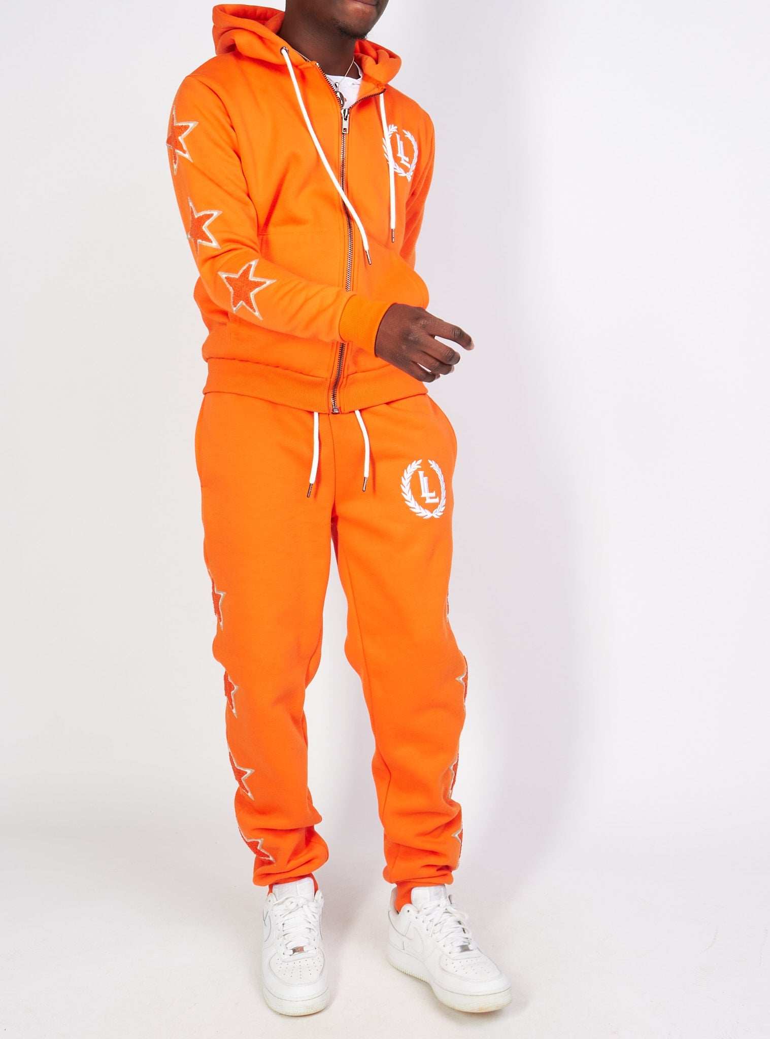 Sweatsuit - Star Set - Orange - LLSET109