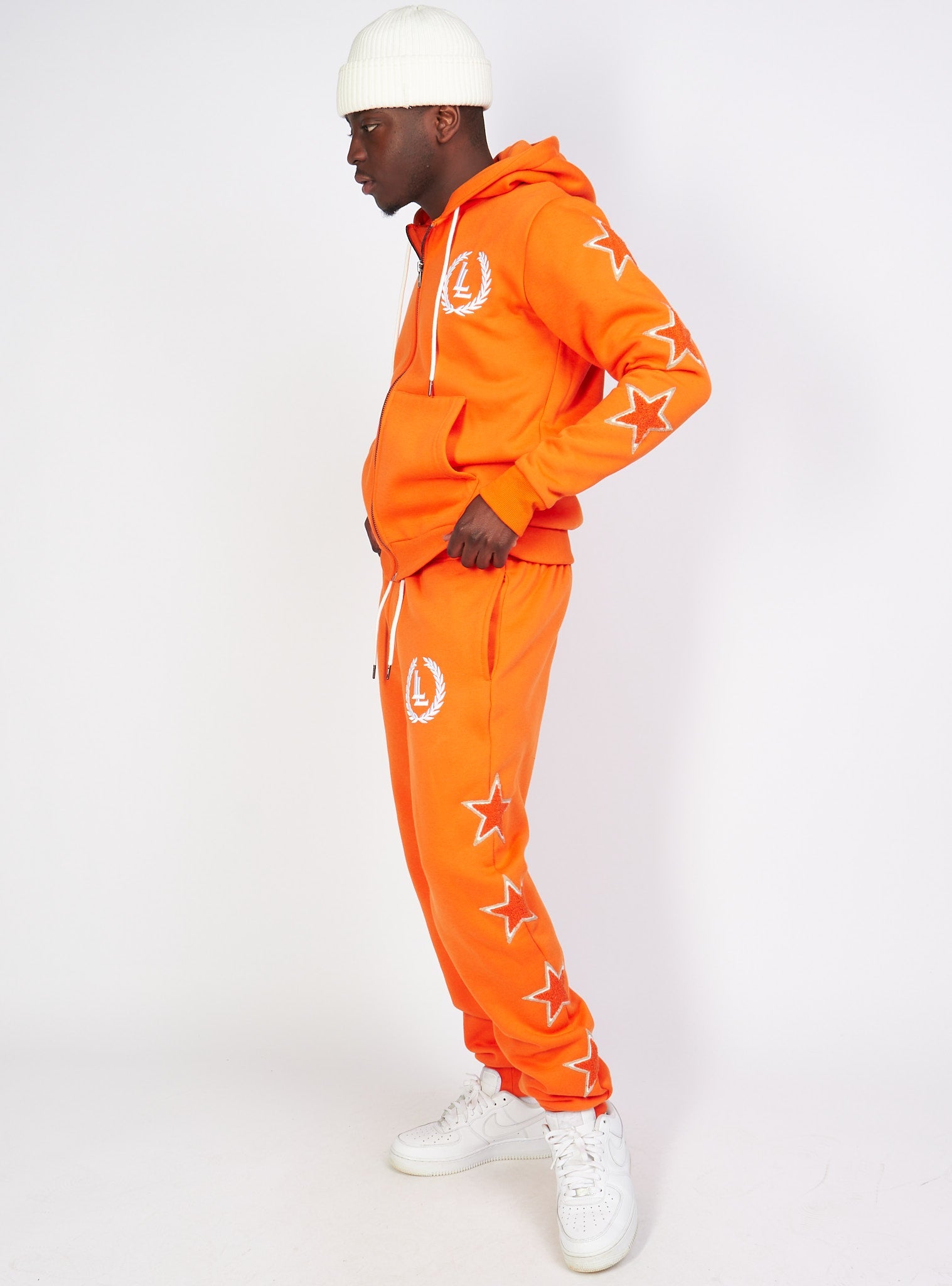 Sweatsuit - Star Set - Orange - LLSET109