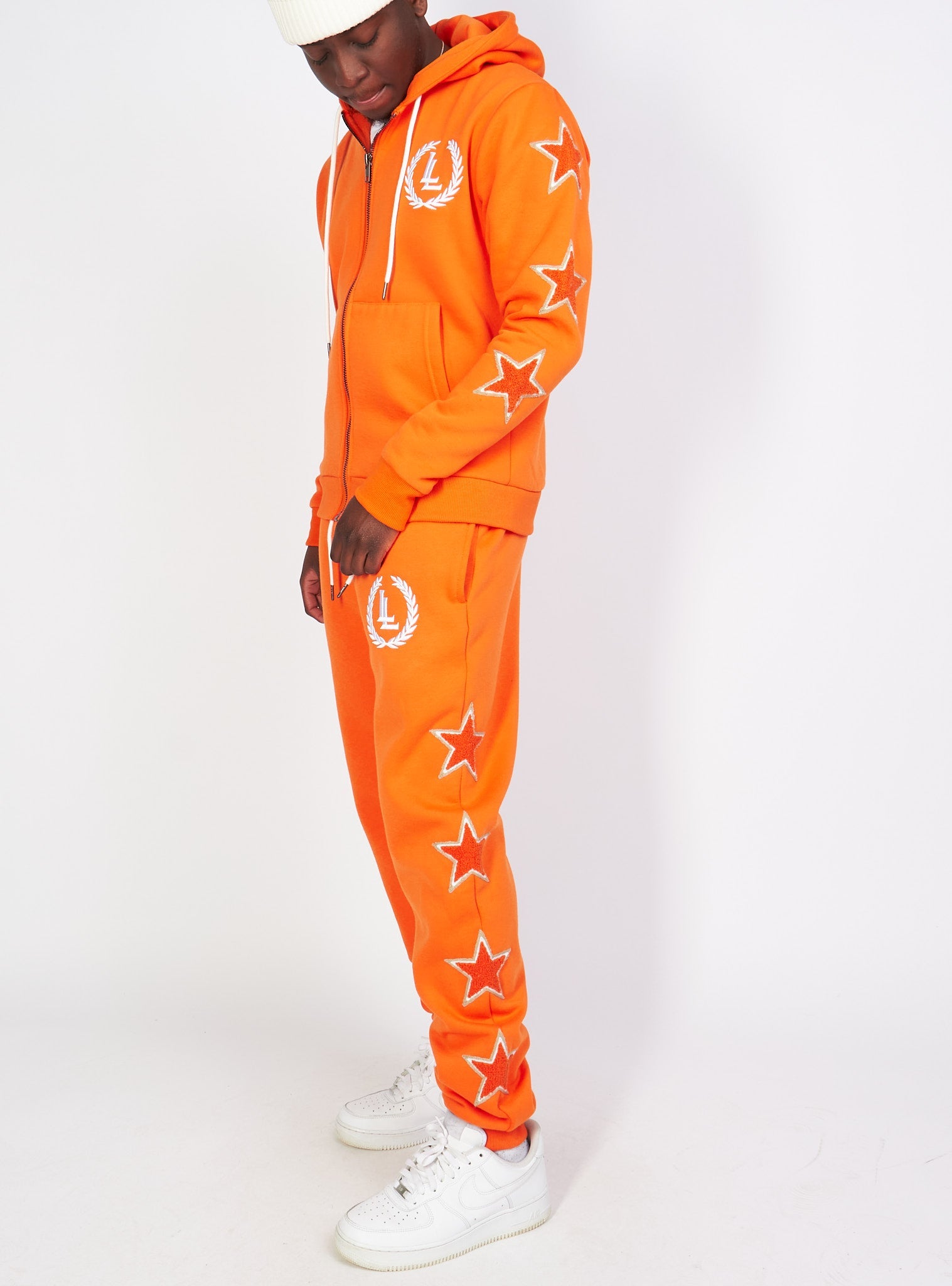 Sweatsuit - Star Set - Orange - LLSET109