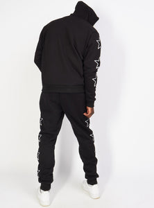 Sweatsuit - Star Set - Black - LLSET107