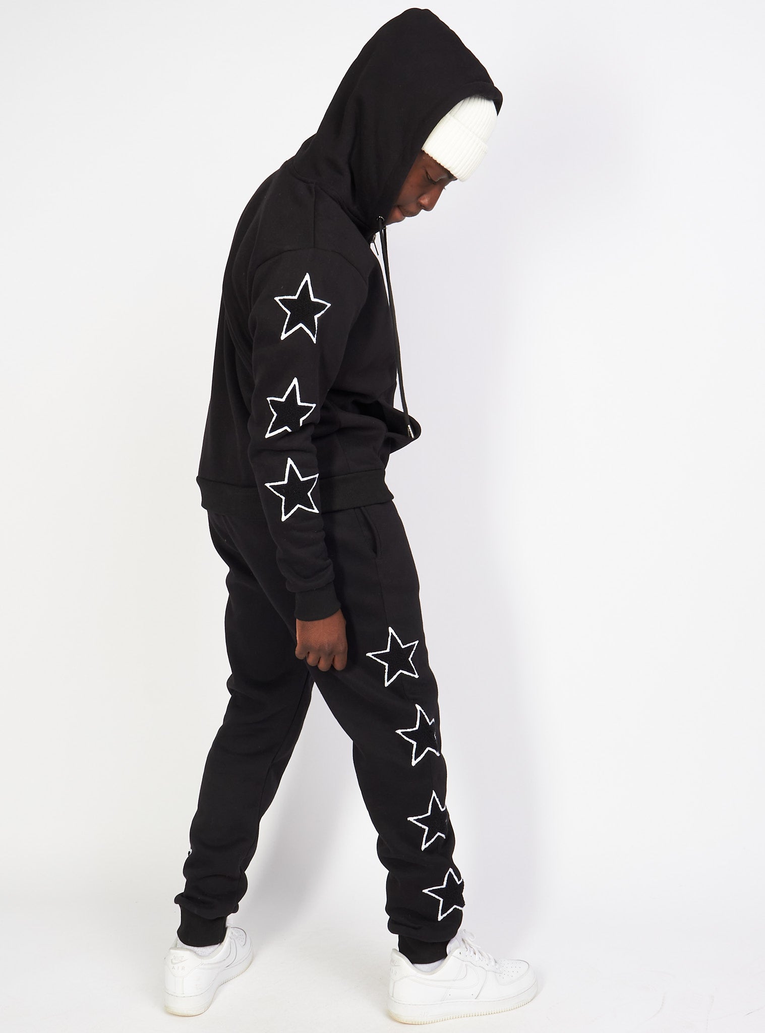 Sweatsuit - Star Set - Black - LLSET107