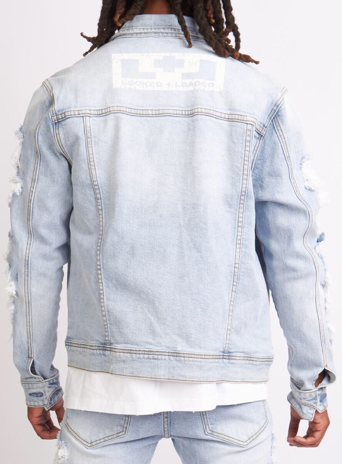 Locked & Loaded Denim Jacket - Beckman - Ultra Distressed - Blue Wash - 531