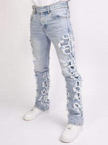 Locked & Loaded Jeans - Beckman - Stacked - Ultra Distressed - Blue Wash - 502