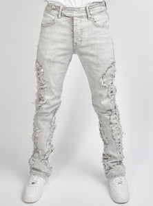 Locked & Loaded Jeans - Beckman - Stacked - Ultra Distressed - Grey Wash - 503