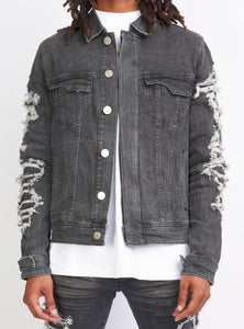 Locked & Loaded Denim Jacket - Beckman - Ultra Distressed - Black Wash - 533