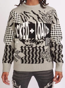 Locked & Loaded Sweater - Brenan - Cable Knit - Grey - 333