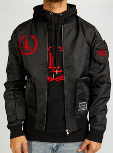 Jacket - Bomber - Black and Red - LLJKT092501