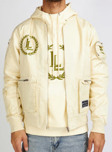 Jacket - Bomber - Tan and Olive - LLJKT092402