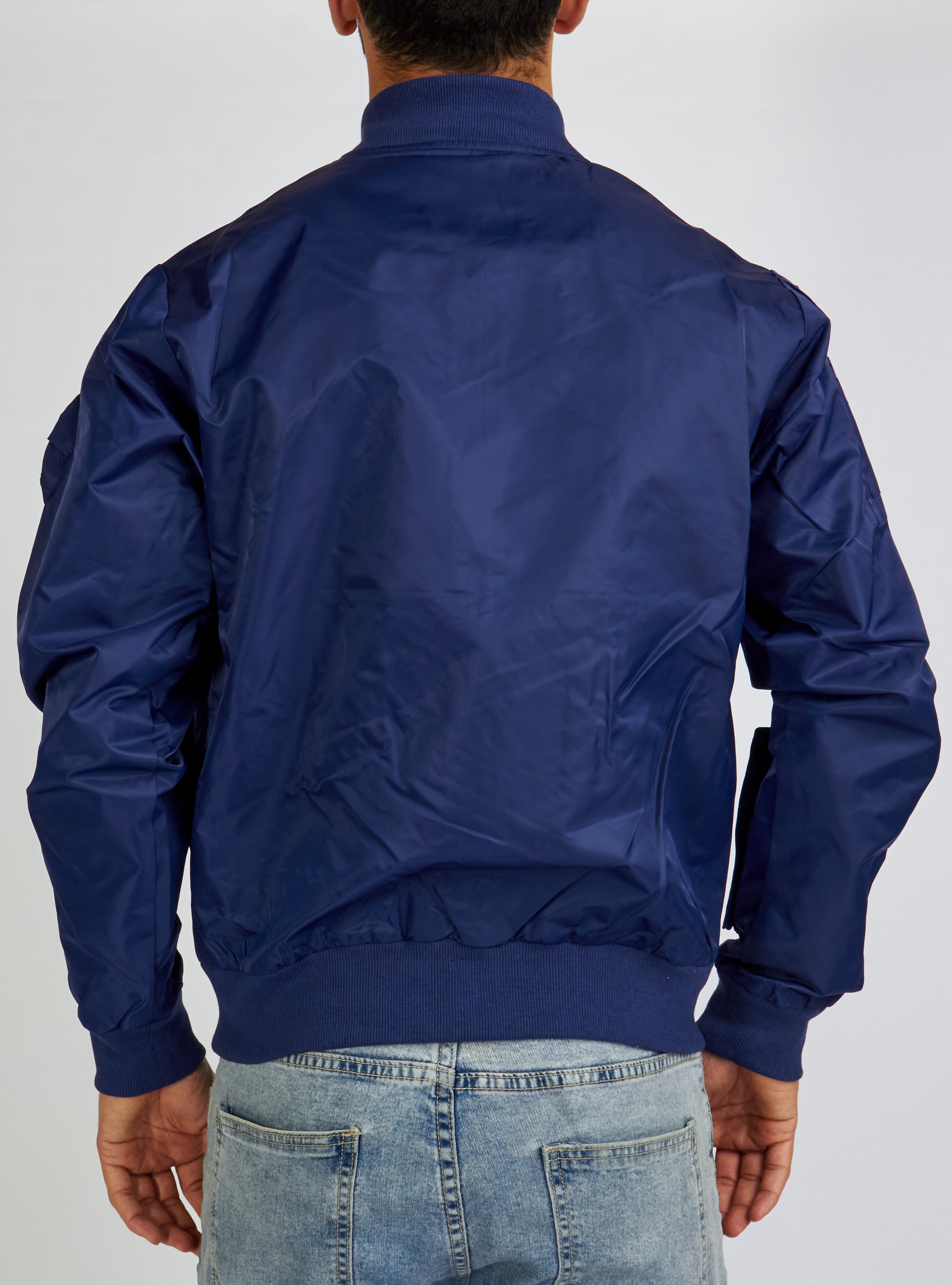 Jacket - Bomber - Navy and White - LLJKT092503