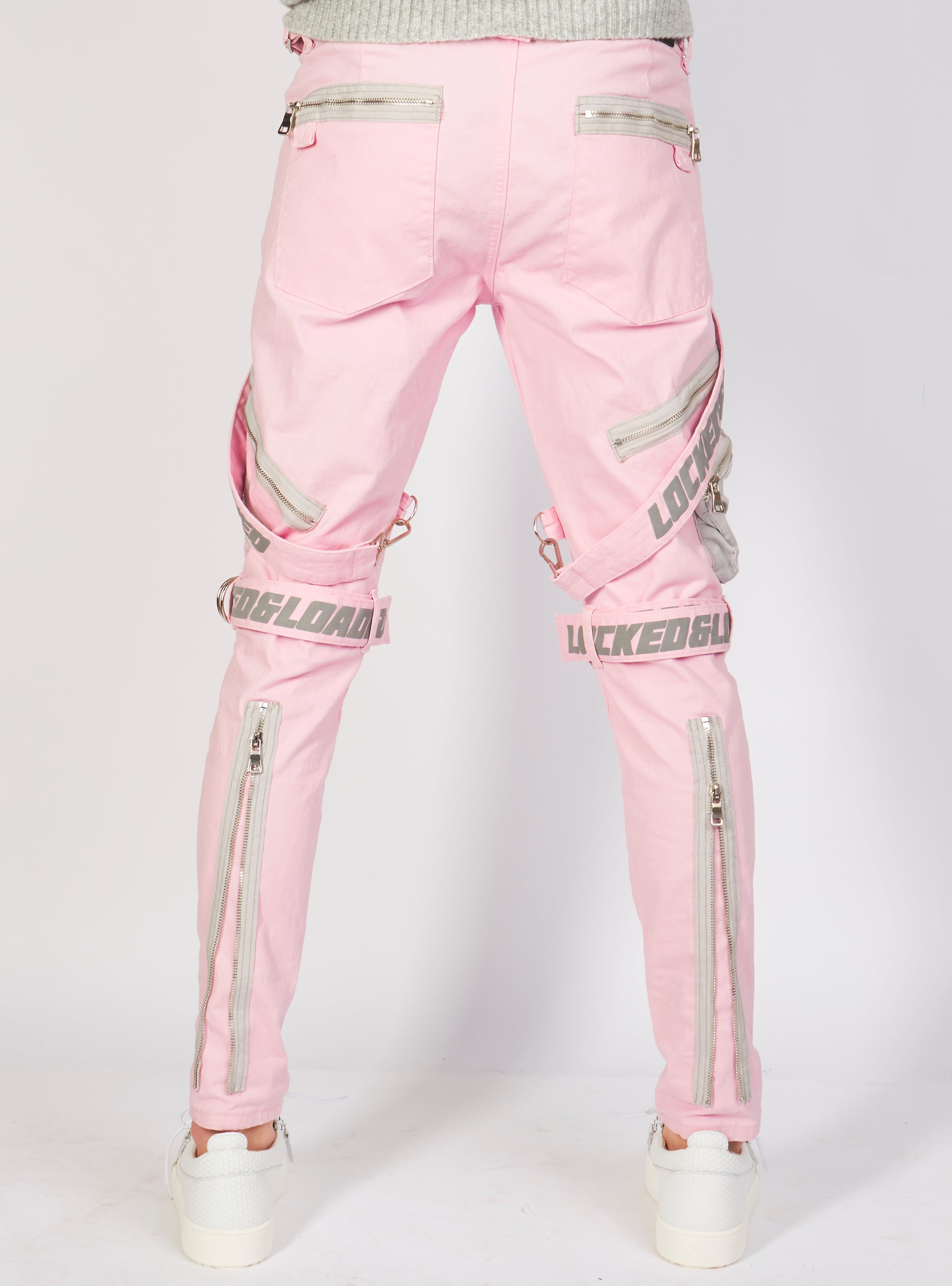 Jeans - Straps & Stones - Light Pink and Reflective - LLTP105