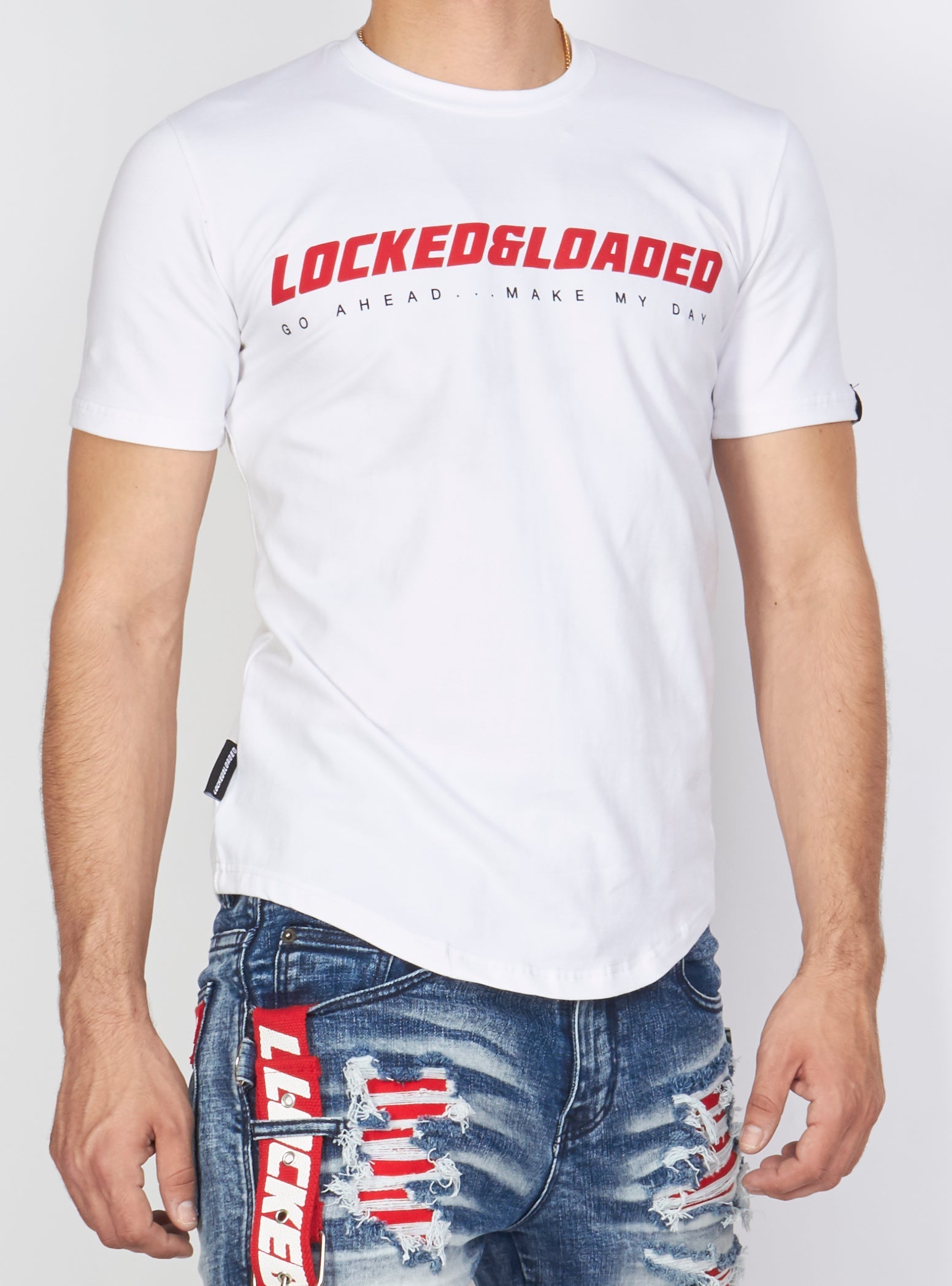 Locked & Loaded T-Shirt - L&L - White And Red