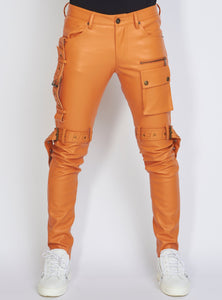 Jeans - Leather - Burnt Orange - LLPU1025105