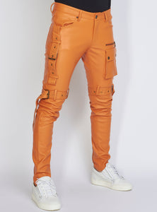 Jeans - Leather - Burnt Orange - LLPU1025105