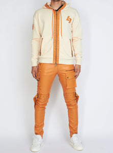 Jeans - Leather - Burnt Orange - LLPU1025105