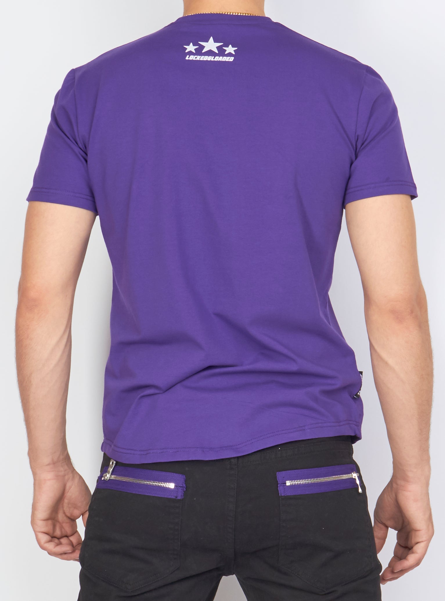 Locked & Loaded T-Shirt - Target - Purple And White