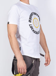 Locked & Loaded T-Shirt - Target - White, Yellow And Black