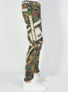 Jeans - Straps and Pocket - Camo/Cream - LLTP106