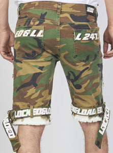 Shorts - Strapped Denim - Camo - LLTS421105