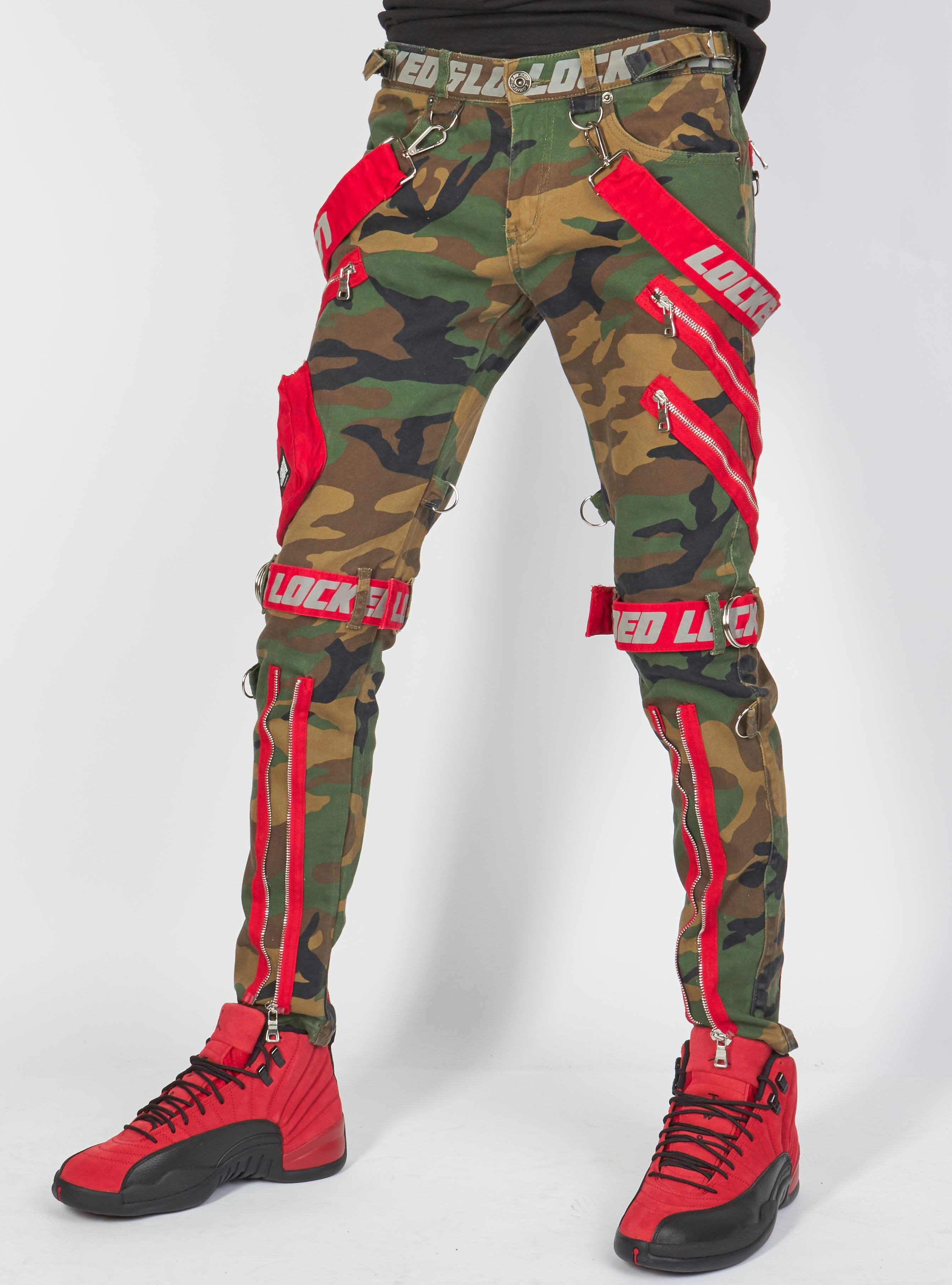 Jeans - Straps & Stones - Camo, Red, and Reflective - LLTP103