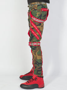 Jeans - Straps & Stones - Camo, Red, and Reflective - LLTP103