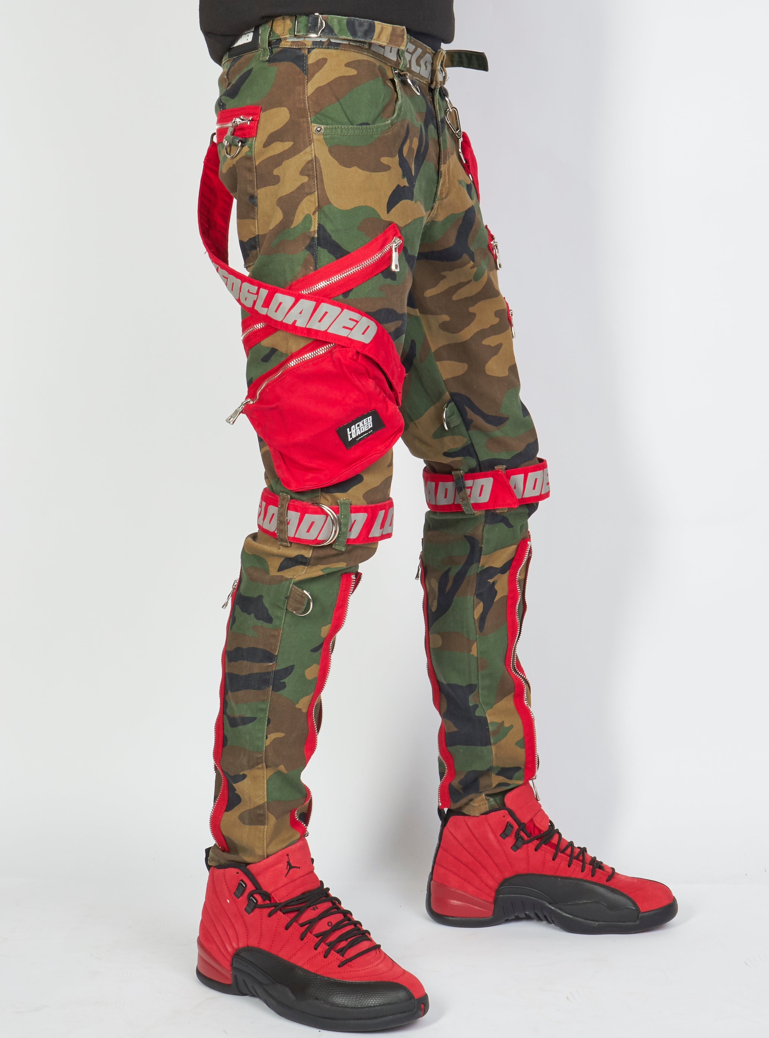 Jeans - Straps & Stones - Camo, Red, and Reflective - LLTP103