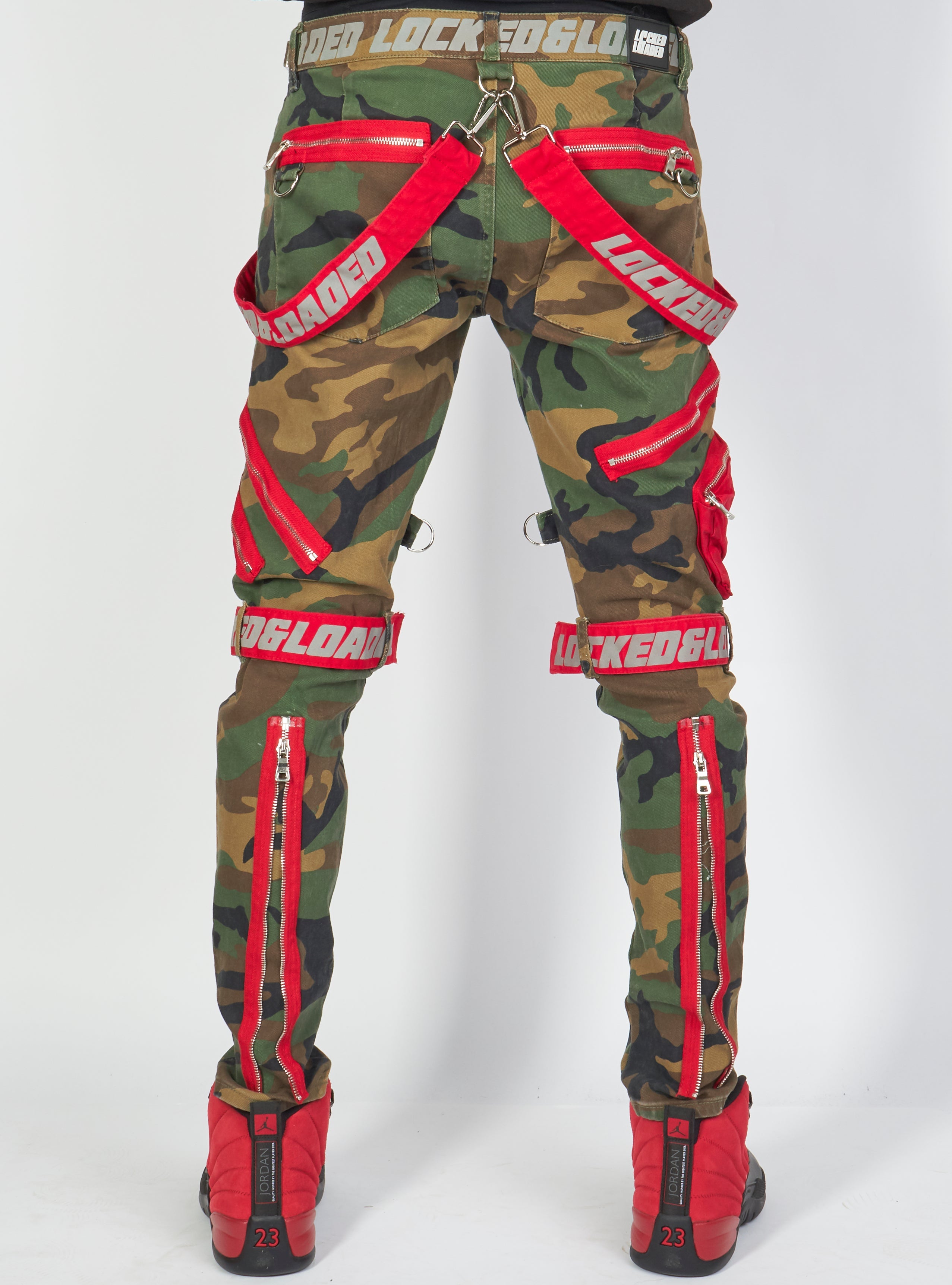 Jeans - Straps & Stones - Camo, Red, and Reflective - LLTP103