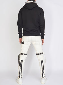 Jeans - Leather - White and Black - LLPU1025102