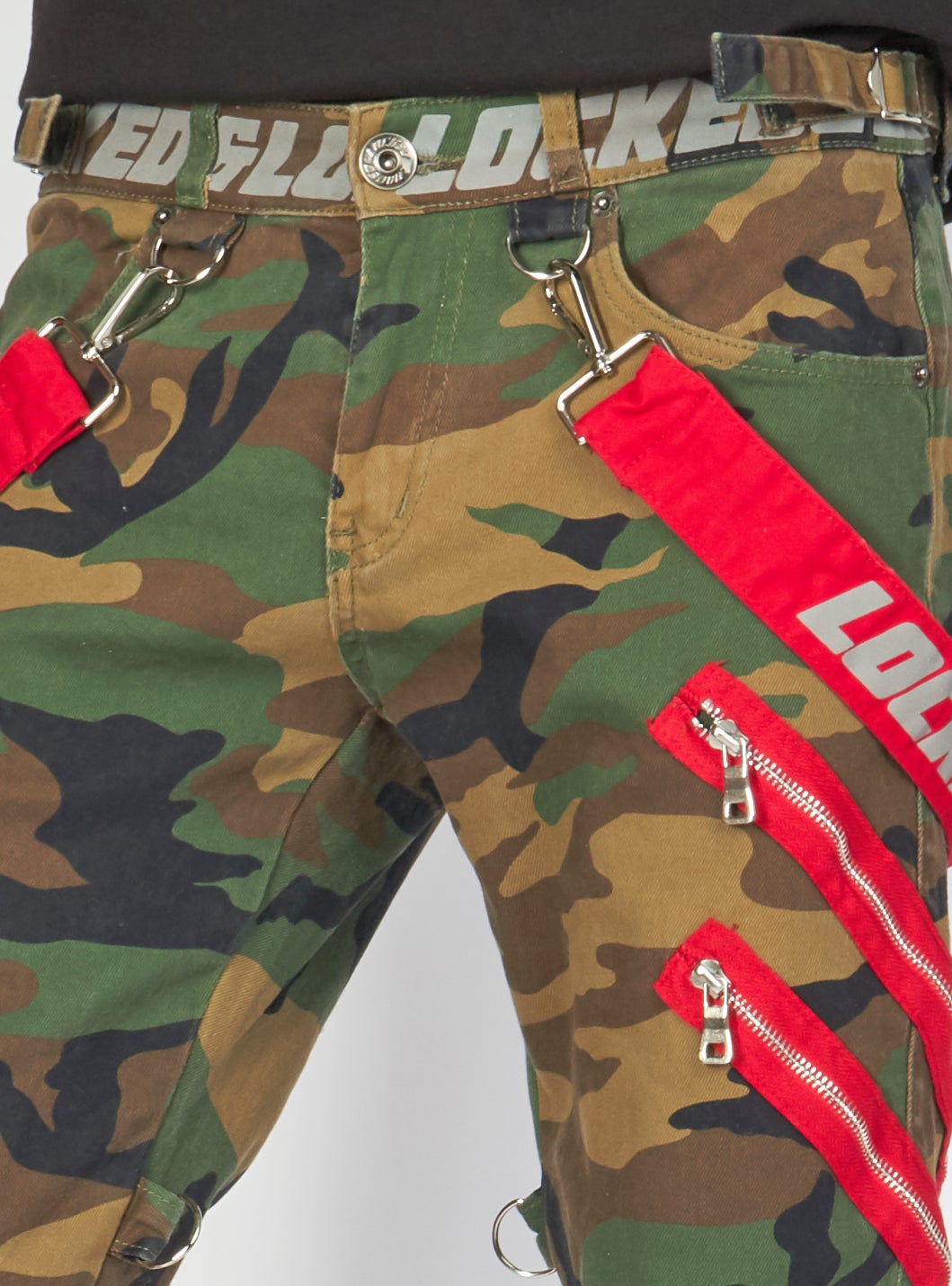 Jeans - Straps & Stones - Camo, Red, and Reflective - LLTP103