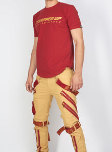 Locked & Loaded T-Shirt - Strapped Up - Red And Gold