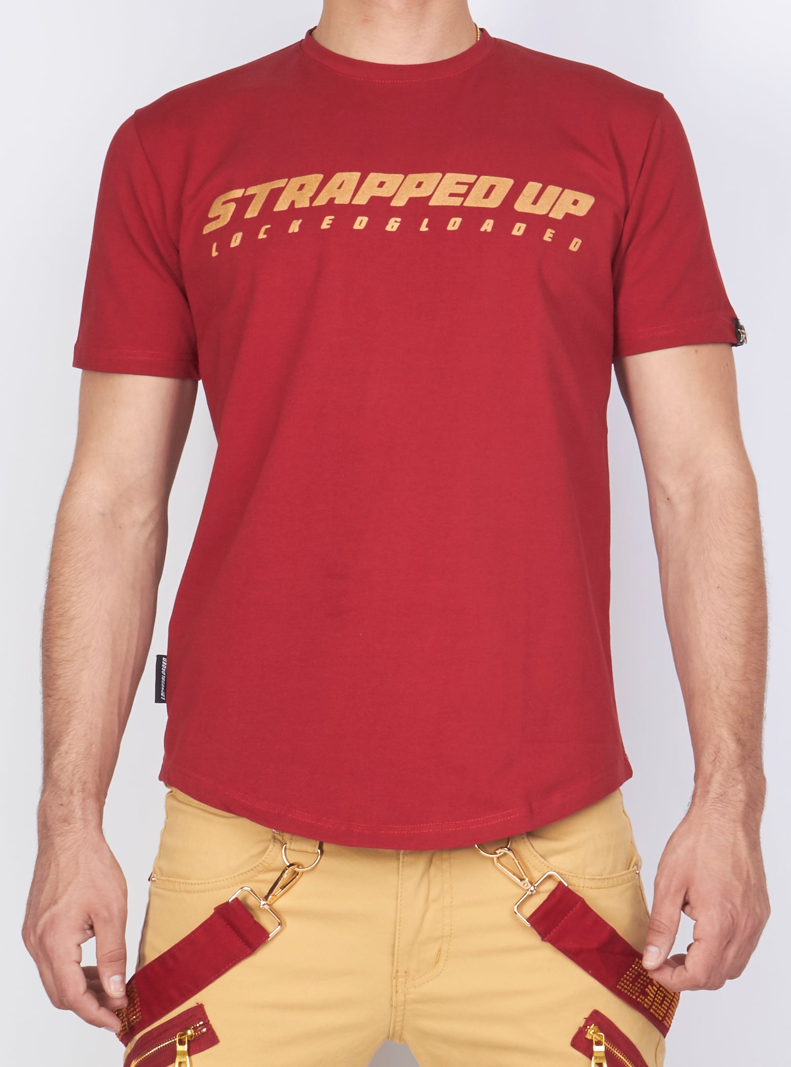 Locked & Loaded T-Shirt - Strapped Up - Red And Gold