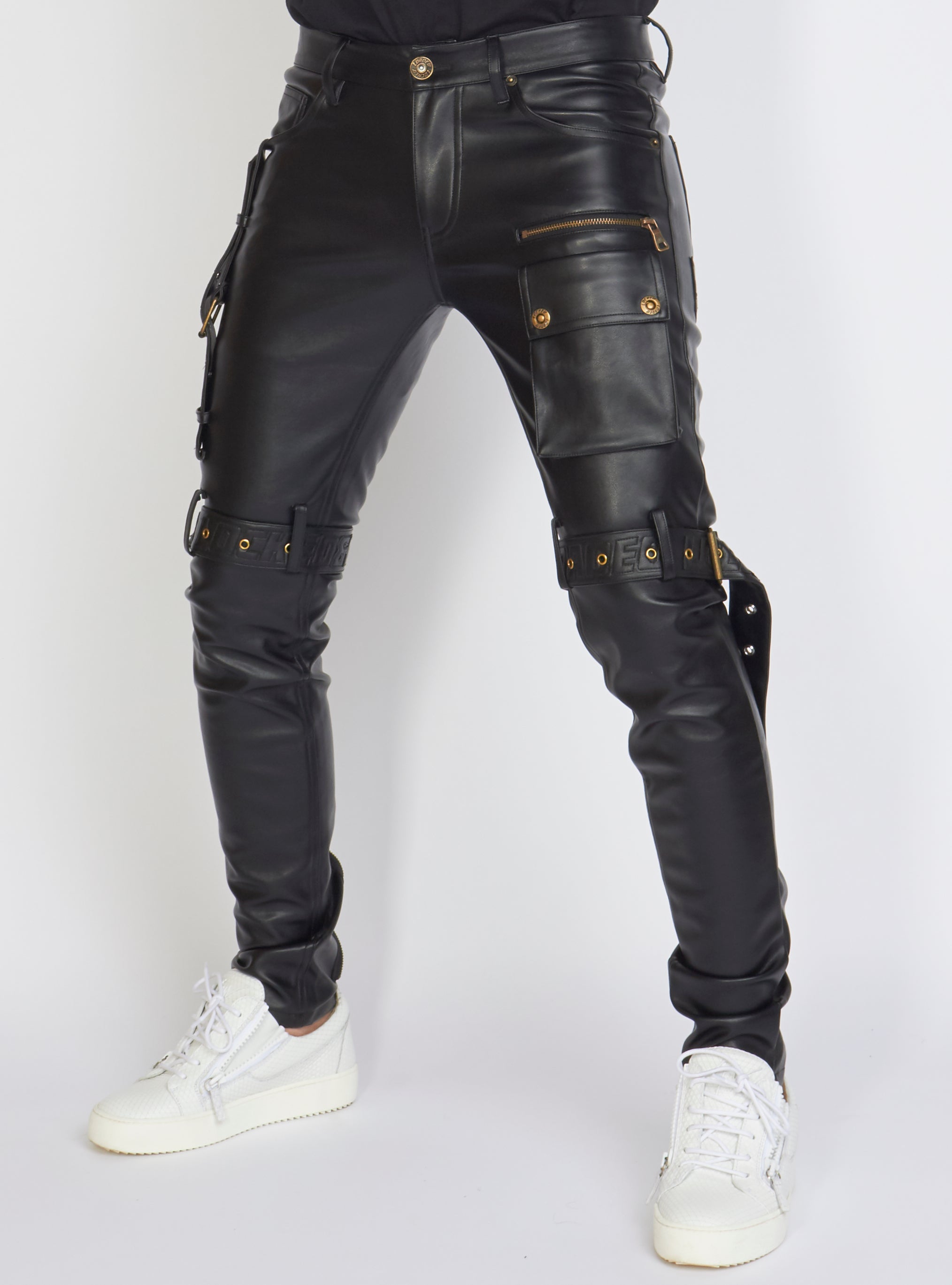 Jeans - Leather - Black - LLPU1025101