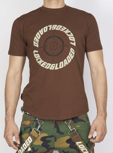 Locked & Loaded T-Shirt - Target - Brown, Tan And Black