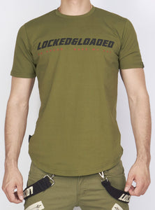 Locked & Loaded T-Shirt - L&L - Olive Green, Black And Red