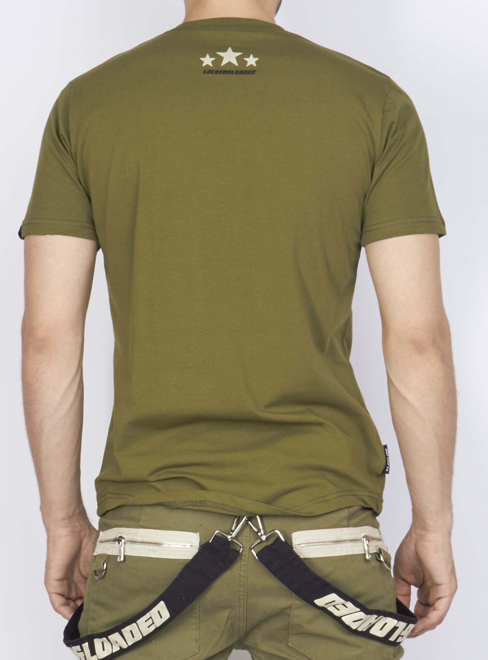 Locked & Loaded T-Shirt - Strapped Up - Olive Green, Black And Tan