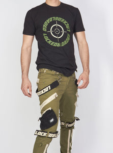 Locked & Loaded T-Shirt - Target - Black And Olive Green